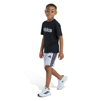 adidas Little Boys 2-pc. Short Set, Color: Black Adi - JCPenney
