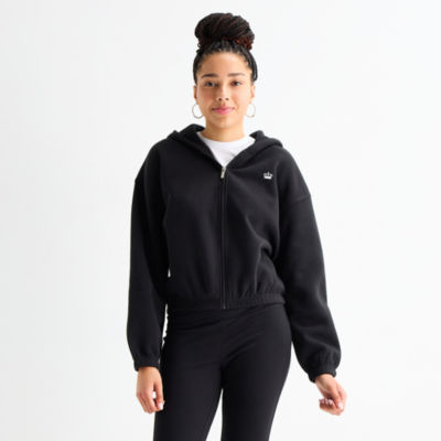 Juicy By Juicy Couture Womens Long Sleeve Fleece Zipper Hoodie
