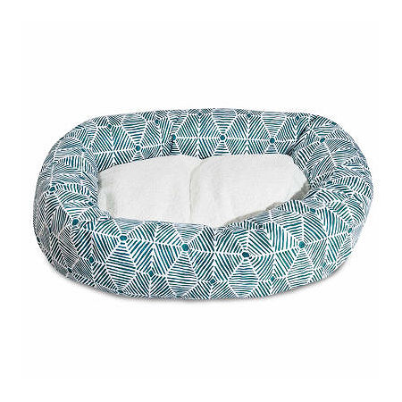 Majestic Pet Charlie Sherpa Bagel Pet Bed, One Size, Green