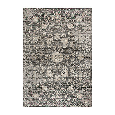 Rizzy Home Panache Collection Delaney Floral Rectangular Rugs, One Size, Gray