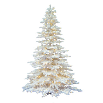 Vickerman 4 1/2 Foot Pre-Lit Flocked Christmas Tree