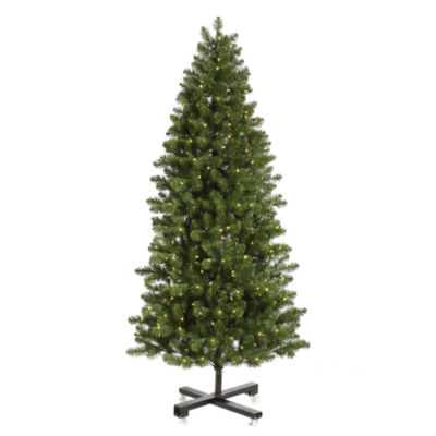 7.5' Prelit Slim Artificial Christmas Tree