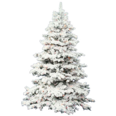 Vickerman 6 1/2 Foot Pre-Lit Flocked Christmas Tree