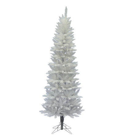 6' Sparkle White Pencil Spruce Artificial Christmas Tree, One Size, White