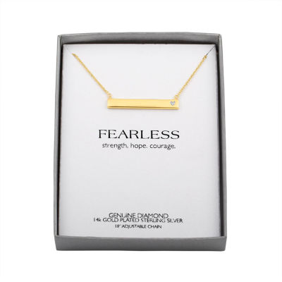 "Fearless" 14K Gold Over Silver 18 Inch Cable Chain Necklace