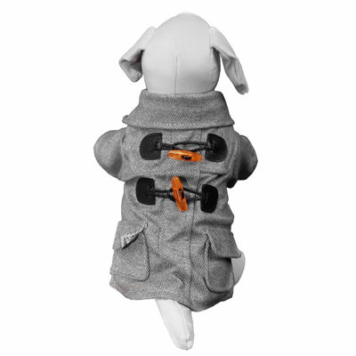 The Pet Life Military Static Rivited Fashion Collared Wool Pet Coat