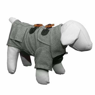 The Pet Life Military Static Rivited Fashion Collared Wool Pet Coat