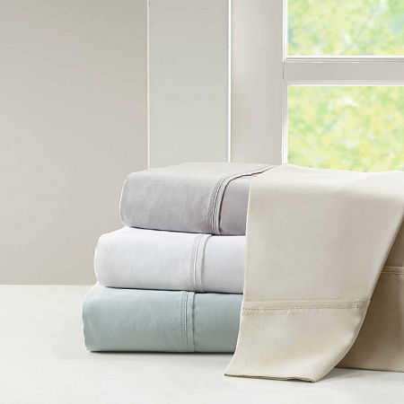 Madison Park 1500 Thread Count Luxury Soft Cotton Easy Care Sheet Set, One Size, White