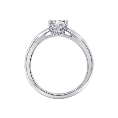 DiamonArt® Womens 3/8 CT. T.W. White Cubic Zirconia Sterling Silver Heart Promise Ring