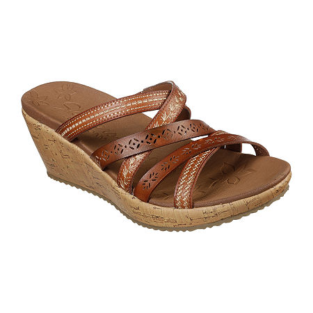  -Skechers Womens Beverlee - Tiger Posse Wedge Sandals