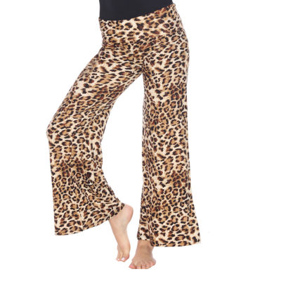 White Mark Womens Mid Rise Wide Leg Palazzo Pant