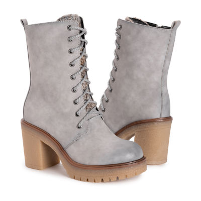 Muk Luks Womens Riser Jazz Block Heel Dress Boots