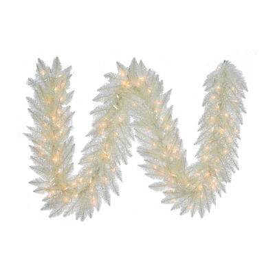 Kurt Adler Indoor Christmas Garland, Color White JCPenney
