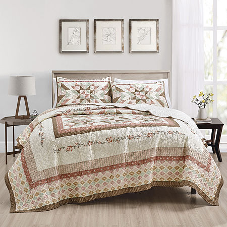 Laurel Manor Millie Quilt, One Size, Brown