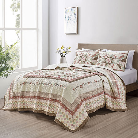 Laurel Manor Millie Quilt, One Size, Brown