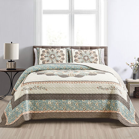 Laurel Manor Juliette Bedspread, One Size, Blue