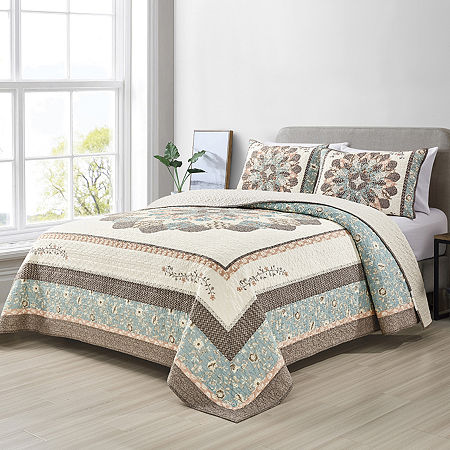 Laurel Manor Juliette Bedspread, One Size, Blue