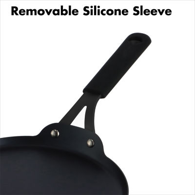 OXO Black Steel 10" Crepe Pan with Silicone Sleeve