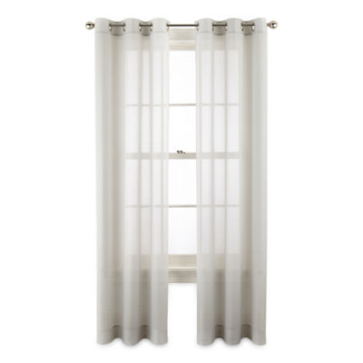 Home Expressions Remy Solid Sheer Grommet Top Single Curtain Panel