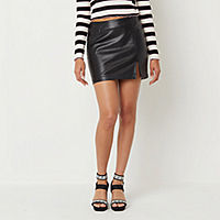 Juicy By Juicy Couture Womens A-Line PU Leather Skirt (2colors, various size)