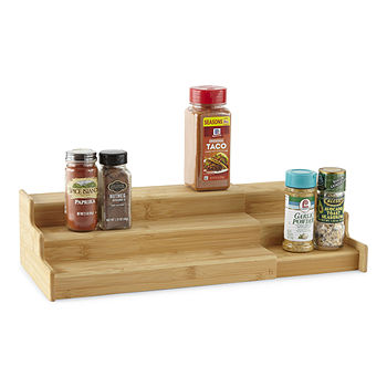 Home Basics 3 Tier Bamboo Spice Rack, Natural