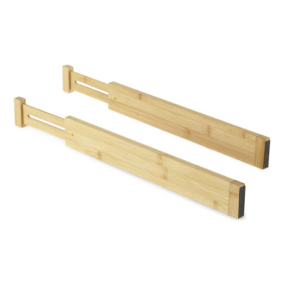 Home Expressions Bamboo Expandable 2pc. Drawer Organizer, Color Cream