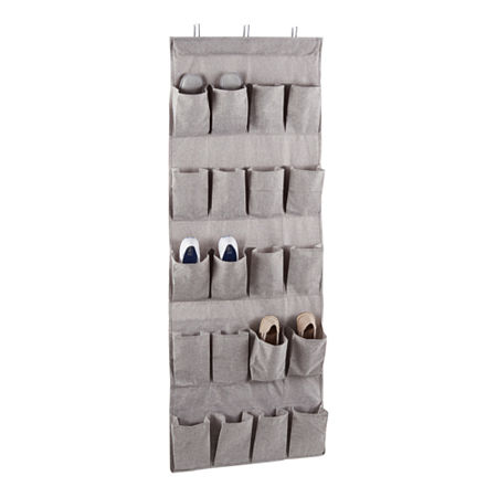 Home Expressions 20-Compartment Hanging Shoe Organizers, One Size, Gray