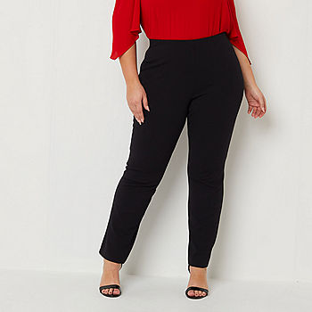 Bold Elements-Plus Womens Mid Rise Flare Pull-On Pants, Color: Black -  JCPenney