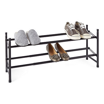Home Expressions 2-Shelf Stackable Shoe Rack, Color: Black - JCPenney