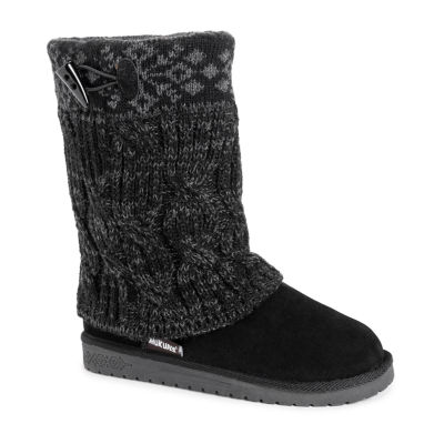 Muk Luks Womens Flexi New York Flat Heel Winter Boots