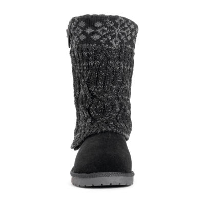 Muk Luks Womens Cheryl Flat Heel Winter Boots