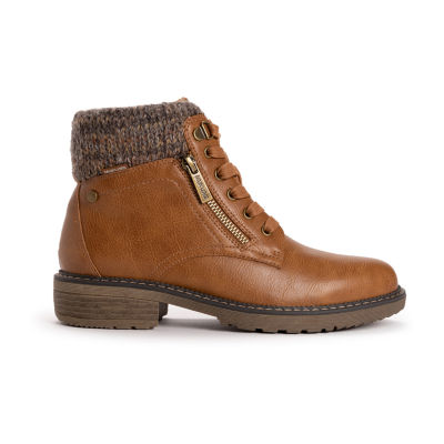 Muk Luks Womens Garland Georgia Stacked Heel Dress Boots