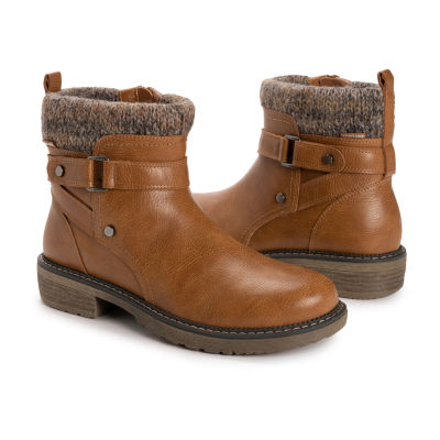 Muk Luks Womens Garland Gina Stacked Heel Dress Boots