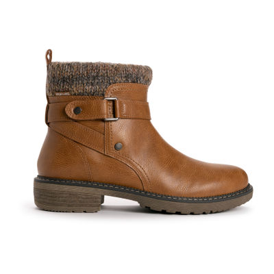 Muk Luks Womens Garland Gina Stacked Heel Dress Boots
