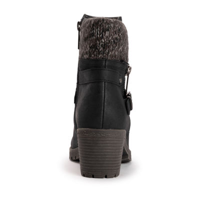 Muk Luks Womens Lucy Laylah Stacked Heel Dress Boots