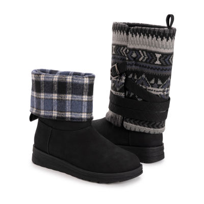 Muk Luks Womens Natalie Nikki Flat Heel Dress Boots