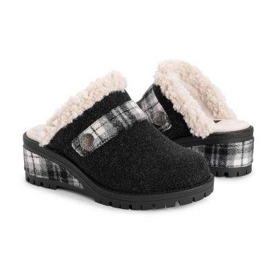 Muk Luks Womens Norway Bergen Wedge Clog Heel Dress Boots