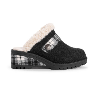 Muk Luks Womens Norway Bergen Wedge Clog Heel Dress Boots