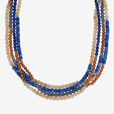 Mixit Two Tone 18 Inch Round Beaded Necklace