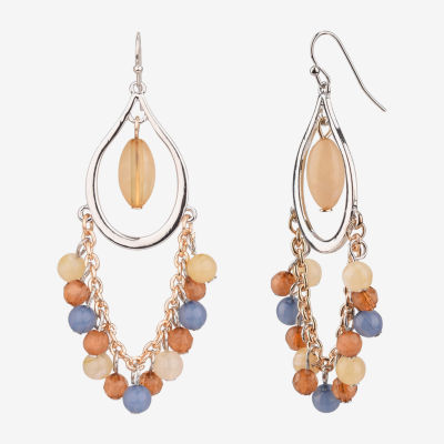 Mixit Two Tone Round Chandelier Earrings