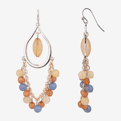 Mixit Two Tone Round Chandelier Earrings