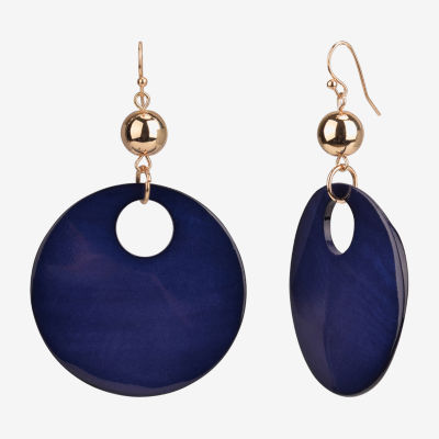 Mixit Gold Tone Round Drop Earrings