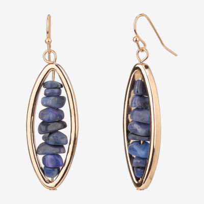 Mixit Beaded Oval Drop Earrings