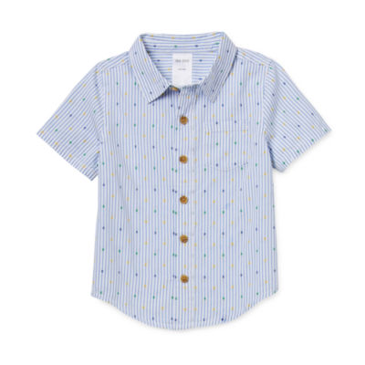 Okie Dokie Toddler & Little Boys Short Sleeve Button-Down Shirt