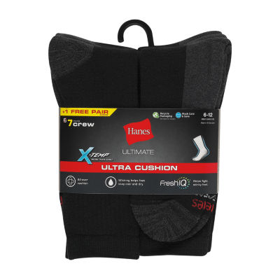 Hanes Ultimate Bonus Pack 7 Pair Crew Socks Mens