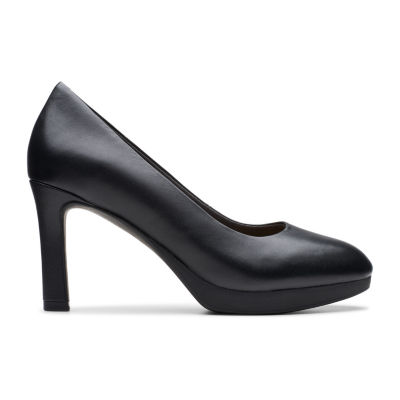 Clarks Womens Ambyr Flared Heel Pumps