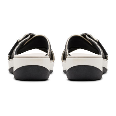 Clarks Womens Arla Wave Slide Sandals