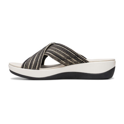 Clarks Womens Arla Wave Slide Sandals