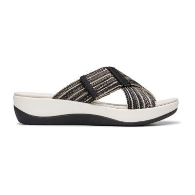 Clarks Womens Arla Wave Slide Sandals