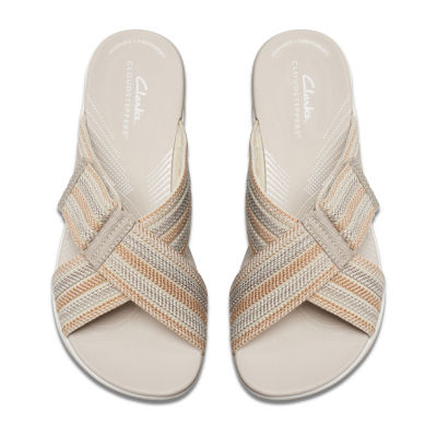 Clarks Womens Arla Wave Slide Sandals